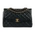 Medium Two Tone CC Classic Double Flap, front view